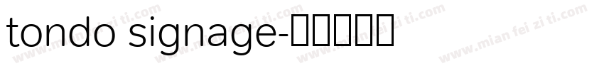 tondo signage字体转换